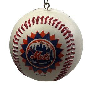 New York Mets Baseball Ornament 2007 TSLLC MLBP Collectible Red Stitching